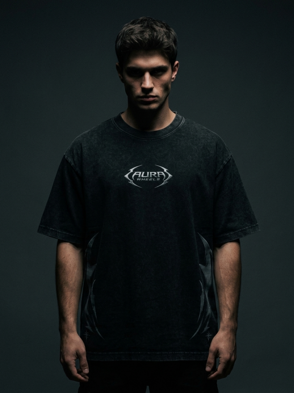 Aura Wheels acid wash tee