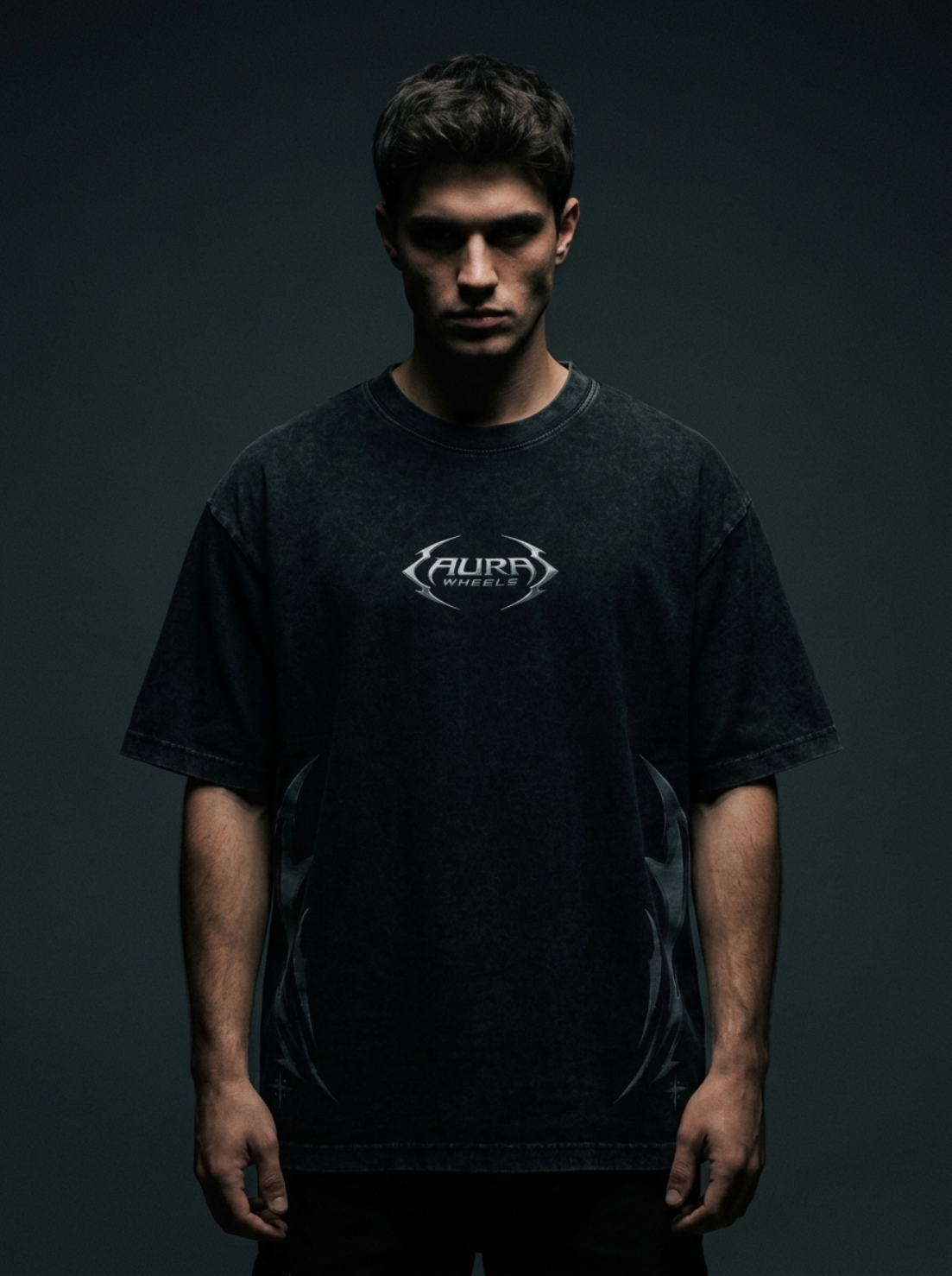 Aura Wheels acid wash tee